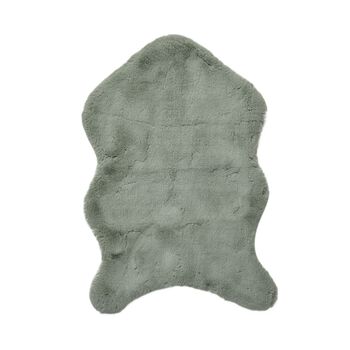 Luxury Edition: Supersoft Kunstfell Teppich, 60x90 cm, 1200 GSM, Blaugr&uuml;n