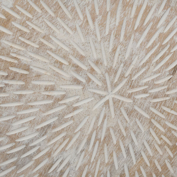 NAKKASHI - Handgeschnitzte Tischleuchte aus Mangoholz, inkl. Lampenschirm, Natur image number 5