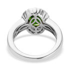 Natürlicher Chromdiopsid und Zirkon Ring 925 Silber platiniert  ca. 2,25 ct image number 5