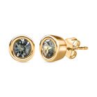 Grüner Tansanit Ohrringe 925 Silber Gelbgold Vermeil ca. 1,00 ct.