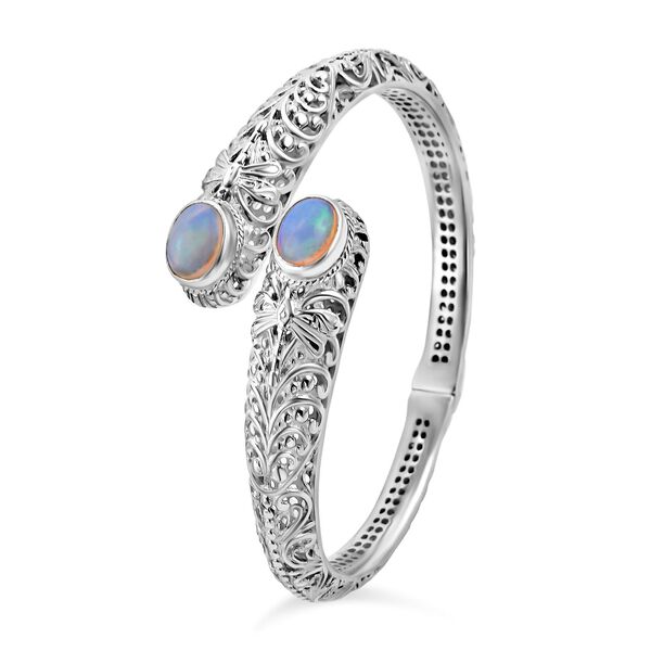 Royal Bali Kollektion- natürlicher, äthiopischer Welo Opal 18,5cm Armreif - 3,46 ct. image number 4