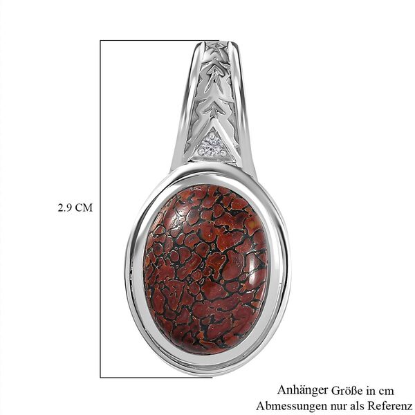 AAA Koprolith und Zirkon Anhänger - 5,32 ct. image number 6