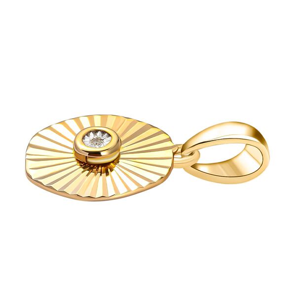 Diamant Anh&auml;nger 925 Silber vergoldet image number 4