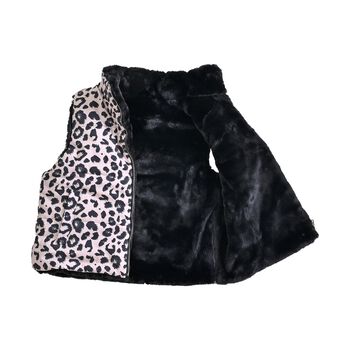 Wendbare Weste mit Kunstfell-Futter, Beige