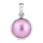 Rosa Mabe Perle Anhänger 925 Silber