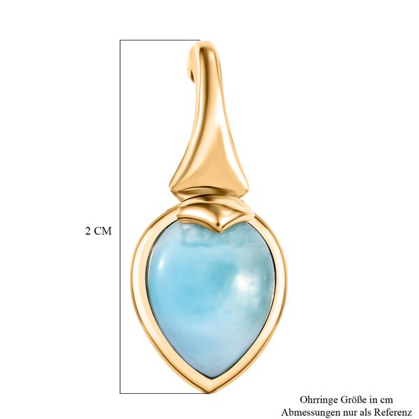 D'Joy Larimar Ohrringe 925 Silber 750 Gelb Vergoldet ca. 4.12 ct image number 6