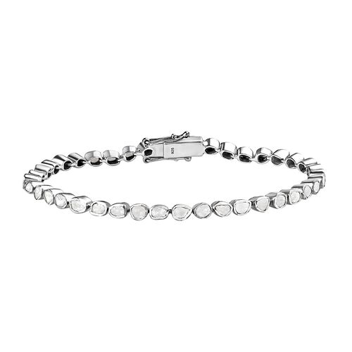 Weißes Polki Diamant-Armband, 19 cm - 2 ct. image number 0