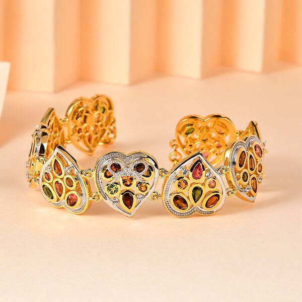GP Heart Kollektion - AA mehrfarbiges Turmalin, Zirkon und blaues Saphir-Armband, 19cm - 10,15 ct. image number 8