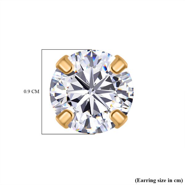 AAAA Zirkonia Ohrringe Set in vergoldetem Silber image number 4