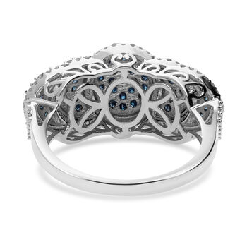 Blauer und wei&szlig;er Diamant-Ring - 1 ct.