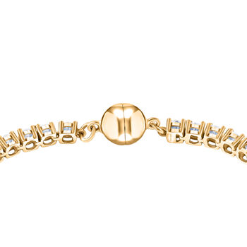 D'Joy Moissanit 19cm Armband, 925 Silber 750 Gelbgold Vermeil - 7,18 ct.