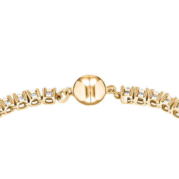 D'Joy Moissanit 20cm Armband, 925 Silber 750 Gelbgold Vermeil - 7,80 ct. image number 4