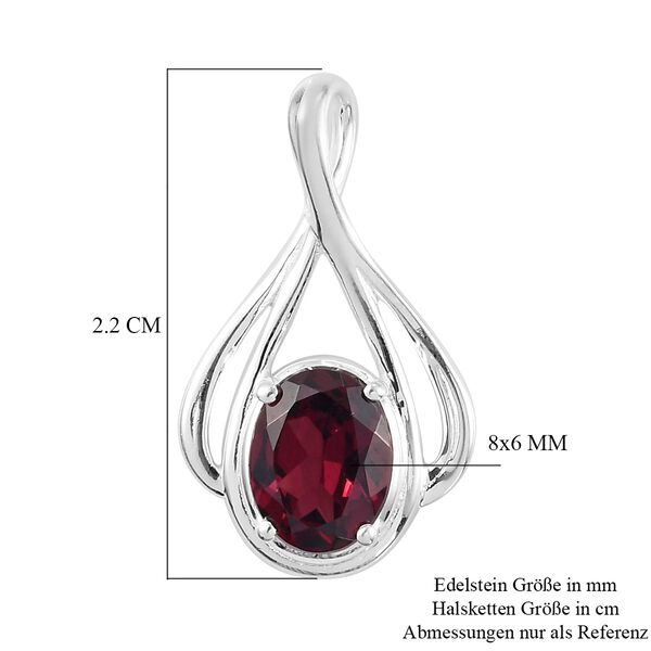 Rhodolith-Granat Anh&auml;nger 925 Silber ca. 1,25 ct image number 6