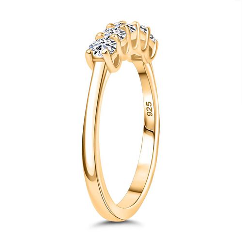LUXURIANT DIAMOND - Lab Grown Diamant SI-GH Ring 925 Silber 750 Gelbgold Vermeil (Größe 17.00) ca. 0,50 ct image number 4