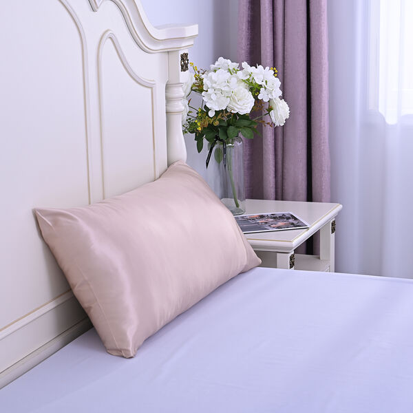 SERENITY NIGHT: Kissenbezug aus 100% Maulbeerseide, Ros&eacute;gold&nbsp;