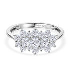 D'Joy Moissanit Ring 925 Silber rhodiniert (Größe 17.00) ca. 0,88 ct