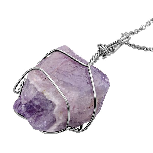 Gr&uuml;ne Fluorit, afrikanische Amethyst und Rosenquarz-Halskette - 278 ct. image number 9