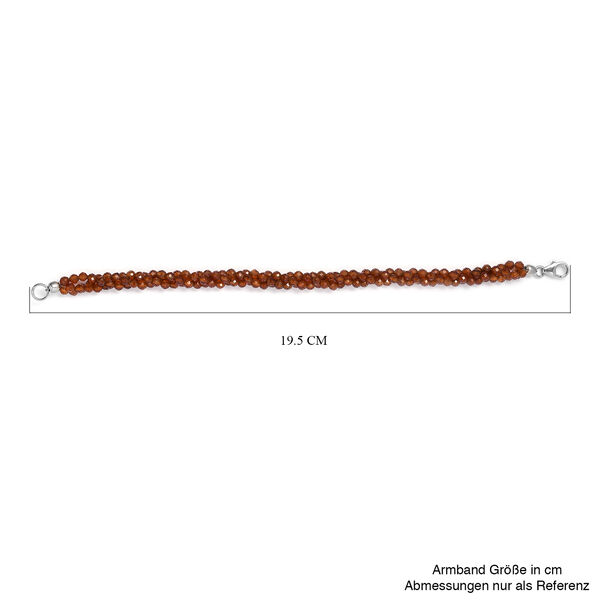 Hessonit Granat-Armband, 19 cm, 925 Silber ca. 41,70 ct image number 5