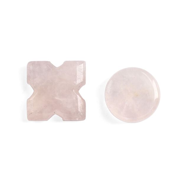 Tic Tac Toe mit Rosenquarz-Edelstein image number 6