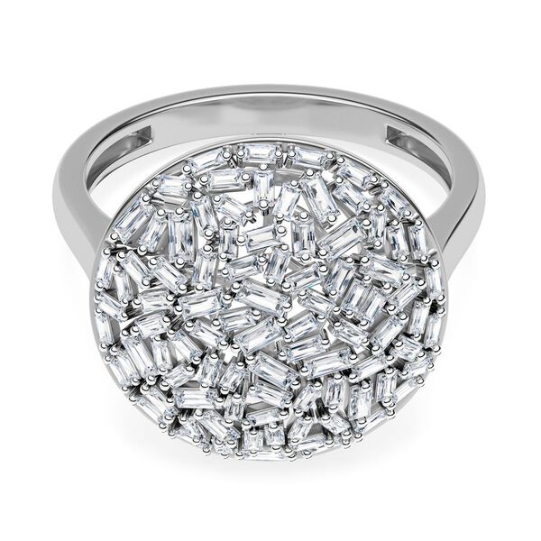LUXURIANT SI-GH SGL zertifizierter Labor Diamant Ring, 925 Silber rhodiniert - 1 ct.