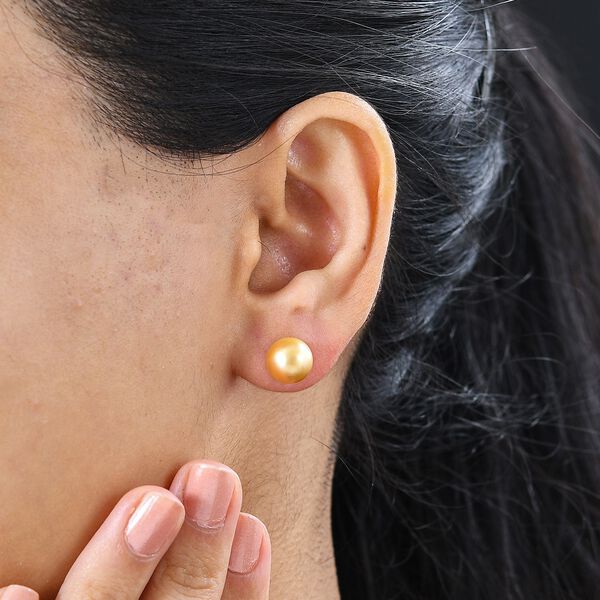 AAA goldene S&uuml;dseeperle-Ohrringe in 750 Gold image number 7