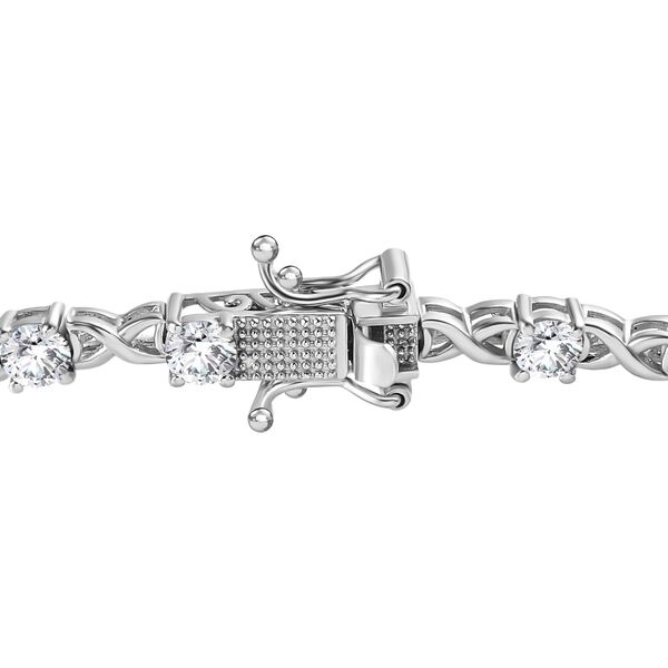 Moissanit Armband ca. 18 cm 925 Silber rhodiniert ca. 4,05 ct. image number 5