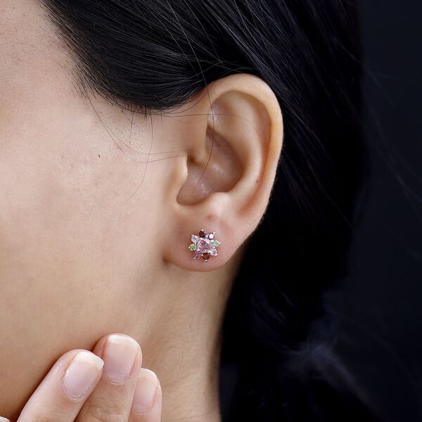 AA Multi-Turmalin Ohrringe - 1,28 ct. image number 3