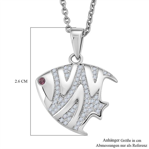 Rhodolith Granat, Moissanit Schmuckset 925 Silber rhodiniert und Edelstahl platiniert ca. 0,27 ct. image number 6