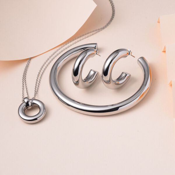 Designer-Schmuckset in Silberton image number 1