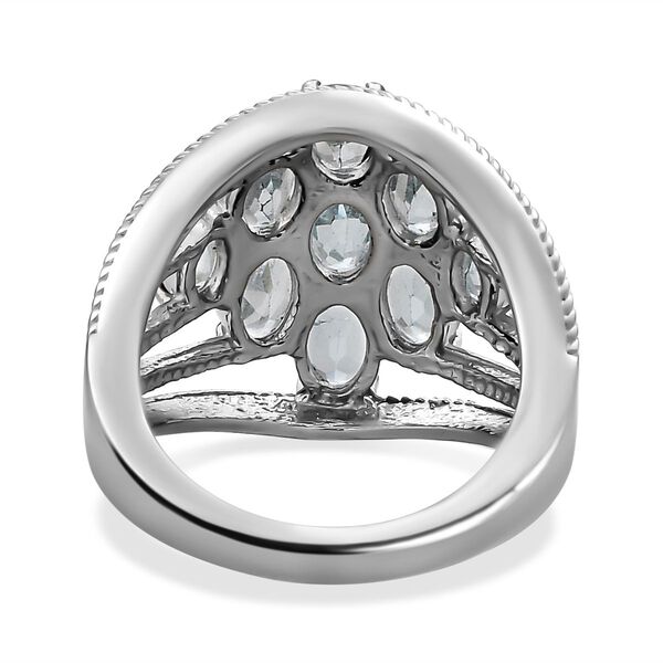 Himmelblauer Topas Ring, Edelstahl (Gr&ouml;&szlig;e 17.00) ca. 4.52 ct image number 6