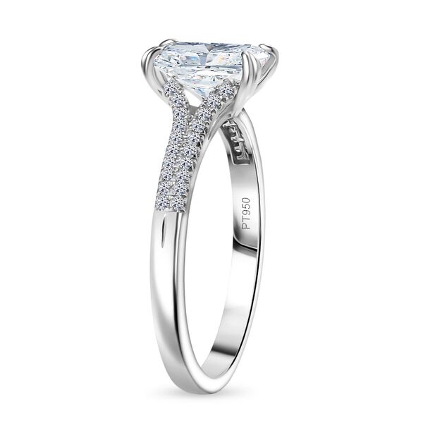 LUXURIANT IGI zertifizierter VS-EF Labor Diamant Ring in 950 Platin - 2 ct. image number 4