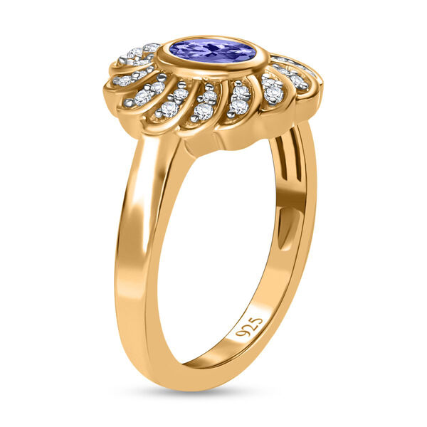 Tansanit und Zirkon Ring - 0,63 ct. image number 5