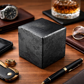 Shungit Quadrat 4 cm ca. 110 g Schwarz