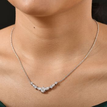 Moissanit Halskette, 45 cm - 2,56 ct.