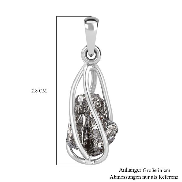 Muonionalusta Meteorit Anh&auml;nger 925 Silber platiniert ca. 8.66 ct image number 6