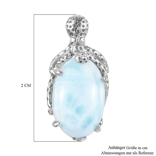 AA Larimar Anh&auml;nger 925 Silber platiniert ca. 4.45 ct image number 6