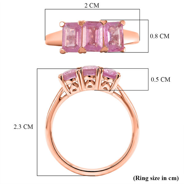 D'Joy Ilakaka Rosa Saphir (Fissure gef&uuml;llt) Ring 925 Silber 750 Ros&eacute;gold vermeil (Gr&ouml;&szlig;e 18.00) ca. 2,69 ct image number 7