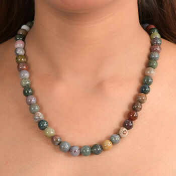 EverTrue Moosachat 50+2,5cm Halskette - 344 ct.