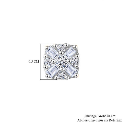 Lab Grown Diamant SI Ohrringe 925 Silber 750 Gelbgold Vermeil ca. 0,24 ct. image number 4
