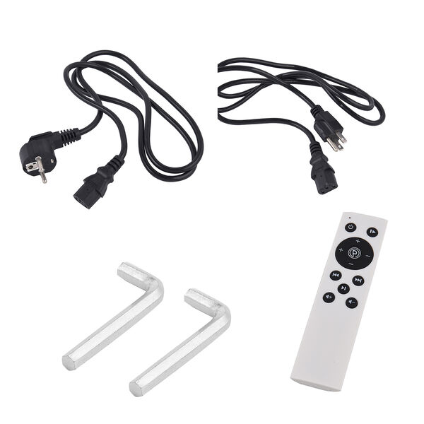 Fitness Vibrations-Plattform mit Widerstandsb&auml;ndern, Fernbedienung und USB-Lautsprecher, Rot image number 5