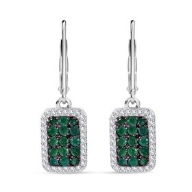 AA Kagem sambische Smaragd und Zirkon-Ohrringe - 2,06 ct.