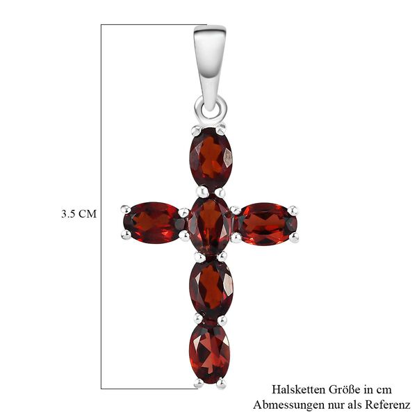 Roter Granat Kreuz-Anh&auml;nger - 3,05 ct. image number 5