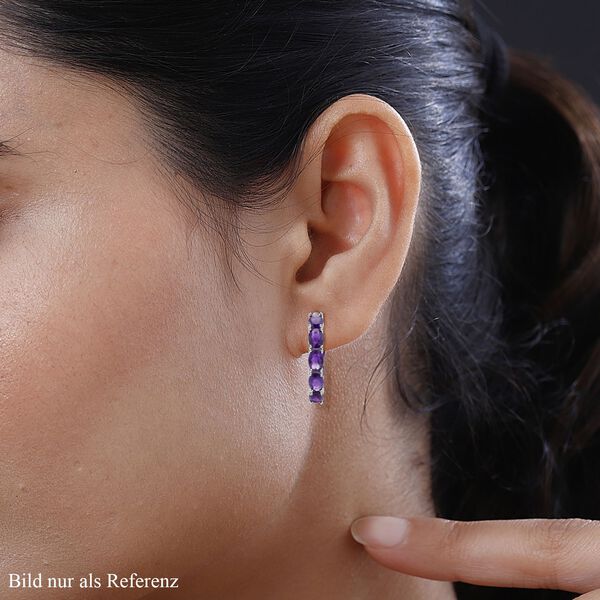 Infinity afrikanische Amethyst-Inside-Out-Creolen image number 3