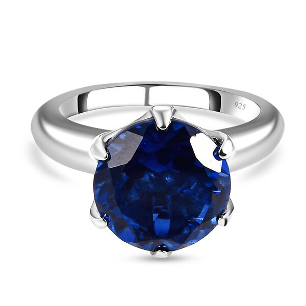 Ceylonfarbener Quarz-Ring, 925 Silber platiniert - 4,18 ct.&nbsp;