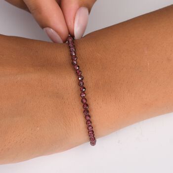 Rotes Granat 19cm Armband - 16 ct.