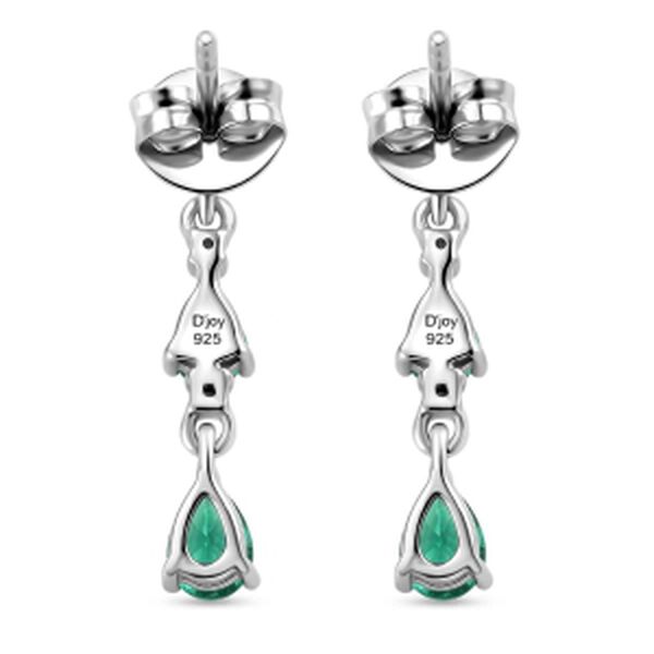 D'Joy AAA Kagem Sambischer Smaragd Ohrringe 925 Silber Rhodiniert ca. 1,09 ct. image number 4