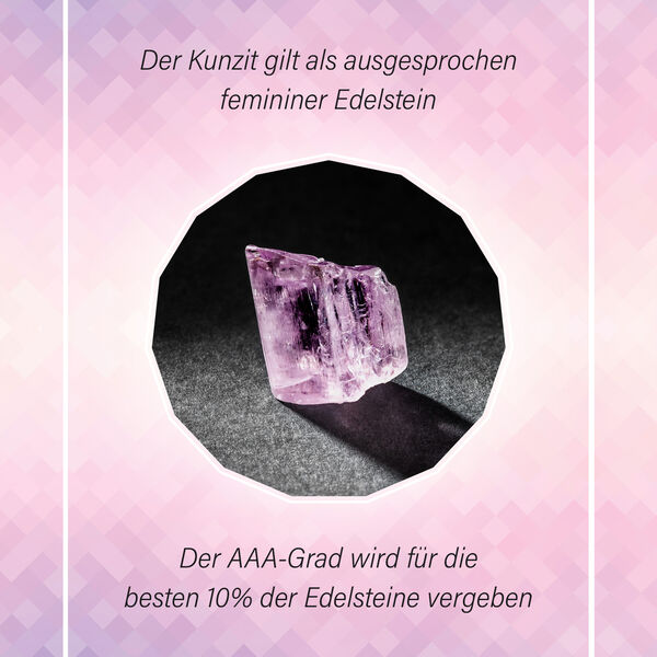 AAA Patroke Kunzit und Diamant Ring in 585 Gold - 4,68 ct. image number 4