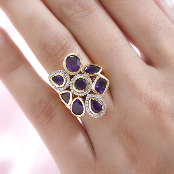 Lusaka Amethyst und Zirkon-Ring - 5,46 ct. image number 3
