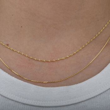 925 Silber vergoldet Kette ca. 45 cm ca. 2,55g