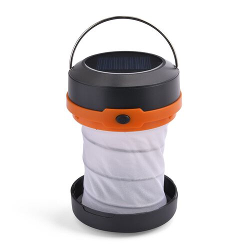 Wiederaufladbare LED-Solar-Campingleuchte, Orange image number 0